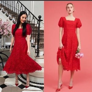NWT Rachel Parcell Red Lace Dress